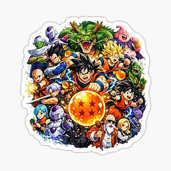 Dragon Ball Z All Characters Epic Illustration Stickers