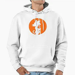Dragon Ball Inspired Goku Sticker Design Pullover Hoodie