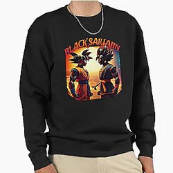 The power of the black saiyans. The universe of dragon ball has infinite possibilities Pullover Sweatshirt