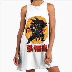 Epic Son Goku Dragon Ball Artwork Featuring Iconic Anime Character Dress