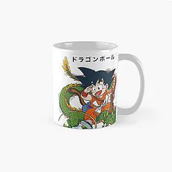 Dragon Ball Inspired Goku and Shenron Artwork Classic Mug