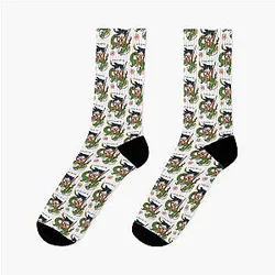 Dragon Ball Inspired Goku and Shenron Artwork Socks