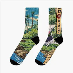 Piccolo Meditating River Dragon Ball Ukiyo-e Socks