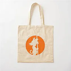 Dragon Ball Inspired Goku Sticker Design Cotton Tote Bag