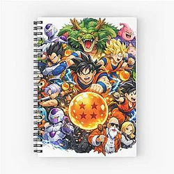 Dragon Ball Z Epic Illustration Spiral Notebook
