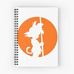 Dragon Ball Inspired Goku Sticker Design Spiral Notebook