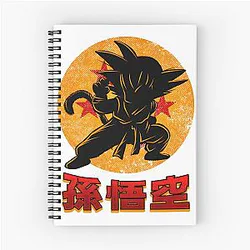 Epic Son Goku Dragon Ball Artwork Featuring Iconic Anime Character Notebook