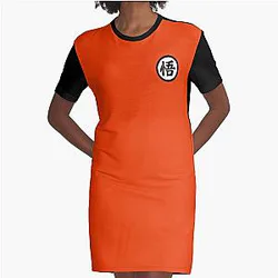 The logo Go Gi of Son Goku - Dragon Ball Z - T-shirt / stickers / Case / Cushions Graphic T-Shirt Dress