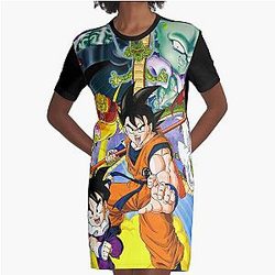 Dragon Ball Anime and Manga Graphic T-Shirt Dress