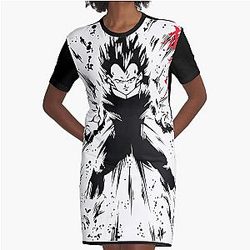 Dragon Ball Vegeta Graphic T-Shirt Dress