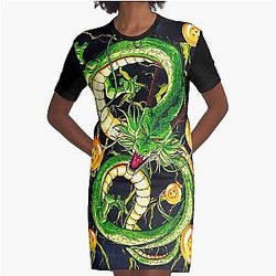 Dragon Ball Anime and Manga Graphic T-Shirt Dress