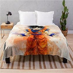 Goku - Dragon Ball Z watercolor Throw Blanket