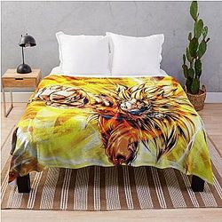 Dragon Fist Super Saiyan 3 Goku - Dragon Ball Z Throw Blanket