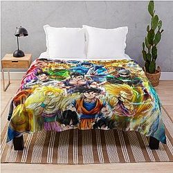 Dragon Ball Fams Throw Blanket