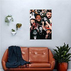 Rapper 빈티지 Draker 캔버스 인쇄 프리미엄 Merch Store