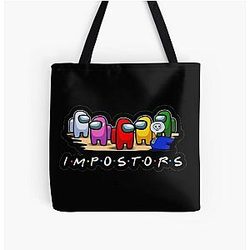 Among Us Merchandise - Among Us Impostors Friends All Over Printed High Quality Tote Bag [ID9969]