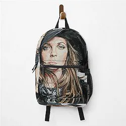 Hollywood Mystery - Drew Barrymore Expressive Oil Portrait Backpack
