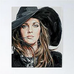 Hollywood Mystery - Drew Barrymore Oil Portrait Poster