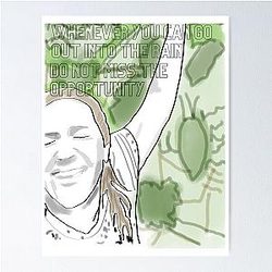 Drew Barrymore in the Rain Poster was not changed as a request was to remove words that are not in sequence.