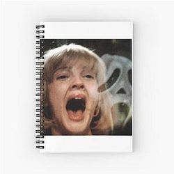 Drew Barrymore and Ghostface in Scream Notebook