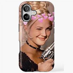 Drew Barrymore Pistol Design iPhone Case