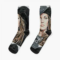 Hollywood Mystery – Drew Barrymore Oil Portrait Socks