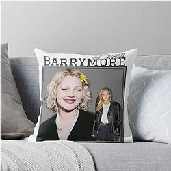 Drew Barrymore 90s throw pillow