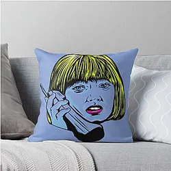 Drew Barrymore Scream Throw Pillow