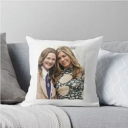 Jennifer Aniston and Drew Barrymore Throw Pillow