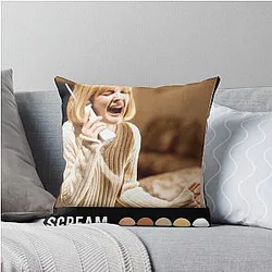 Scream Drew Barrymore Throw Pillow