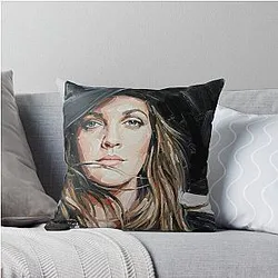 Hollywood Mystery – Drew Barrymore Expressive Oil Portrait Pillow