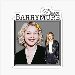 Drew Barrymore 90s Sticker
