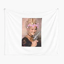 Drew Barrymore Pistol Tapestry
