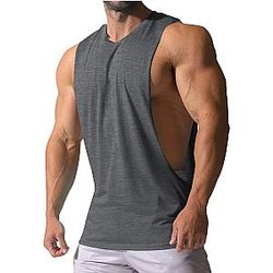 Men's Drop Armhole Muscle Tank Top for Men