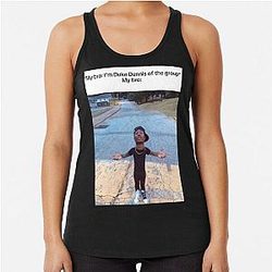 My bro: I’m duke Dennis of the group my bro: funny humor Racerback Tank Top