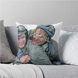 Dumb and Dumber - Bike Ride Throw Pillow