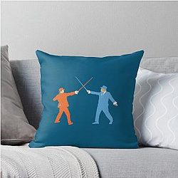 Dumb and Dumbrella On Guard Throw Pillow