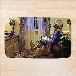 Dumb Harry Dunne in Toilet Painting Bath Mat