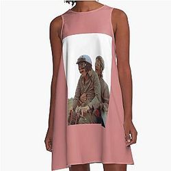 Dumb and Dumber Bike Ride A-Line Dress