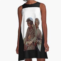 Dumb and Dumber Bike Ride A-Line Dress