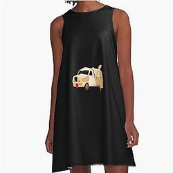 Dumb and Dumber Car A-Line Dress