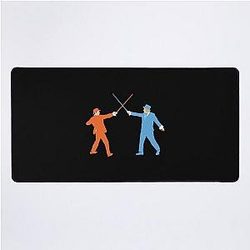 Dumb and Dumber On Guard Desk Mat