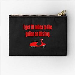 Dumb and Dumber - I Get 70 Miles To The Gallon On This Hog Zipper Pouch