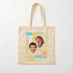 Dumb and Dumber Quotes Cotton Tote Bag