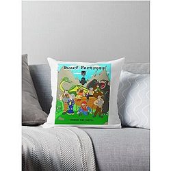 Dwarf fortress Throw Pillow