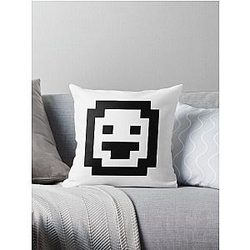 Dwarf Fortress Black  Throw Pillow