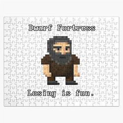 Dwarf fortress pixel art - losing is fun Jigsaw Puzzle