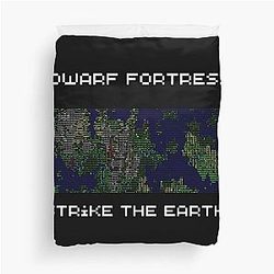 Strike the earth! Dwarf Fortress map  Duvet Cover