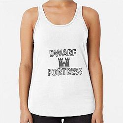 Dwarf Fortress - Because losing is fun Sticker Racerback Tank Top