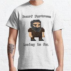 Dwarf fortress pixel art - losing is fun Classic T-Shirt